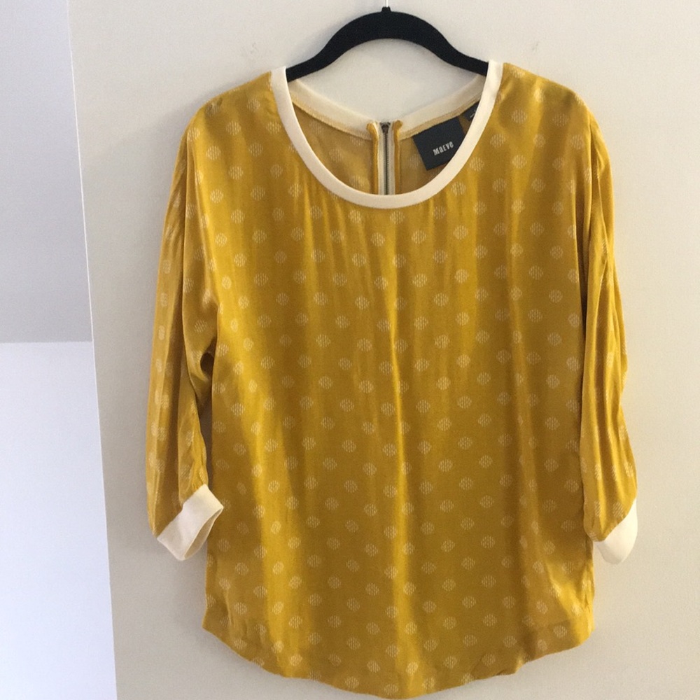 Maeve patterned 3/4 sleeve shirt